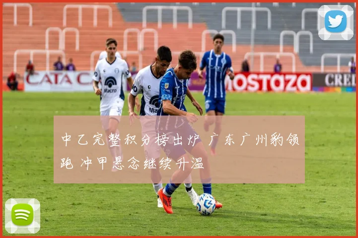 中乙完整积分榜出炉 广东广州豹领跑 冲甲悬念继续升温